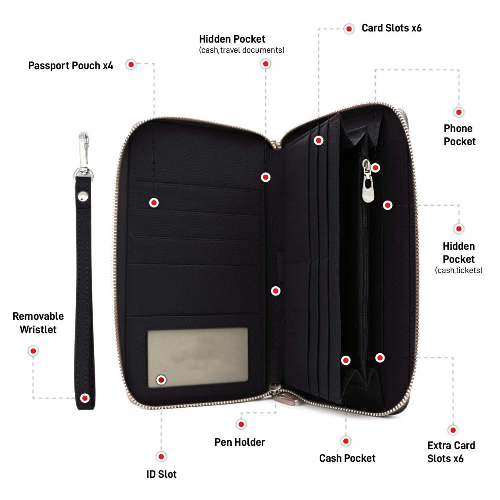 RFID محفظة جواز سفر حامل - 7 RFID Wallet Passport Holder-7